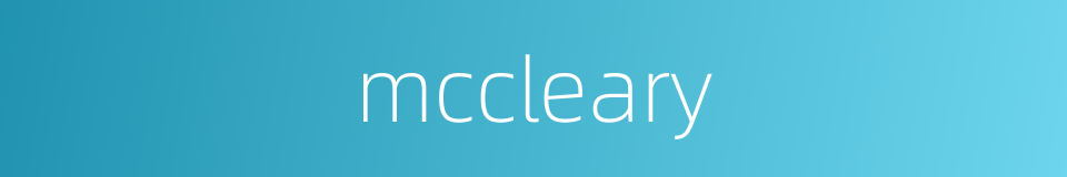 mccleary的同义词