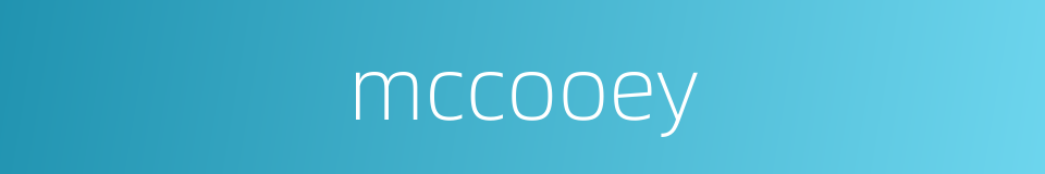 mccooey的同义词