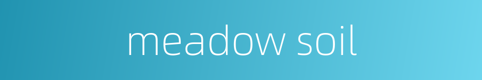 meadow soil的同义词