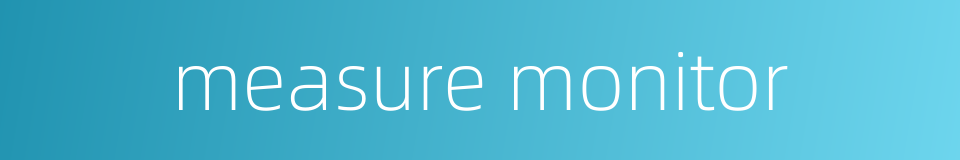 measure monitor的同义词
