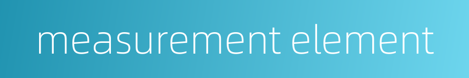 measurement element的同义词