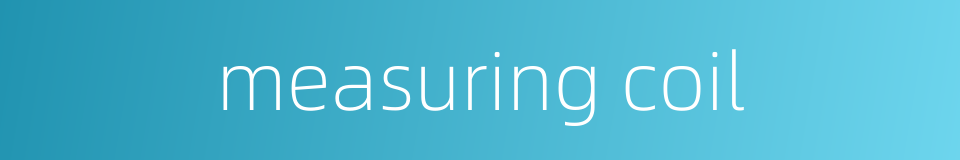 measuring coil的同义词