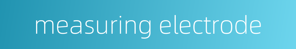 measuring electrode的同义词