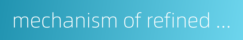 mechanism of refined oil pricing的同义词