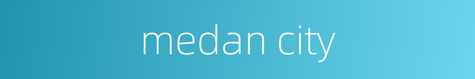 medan city的同义词