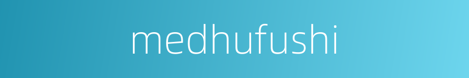 medhufushi的同义词