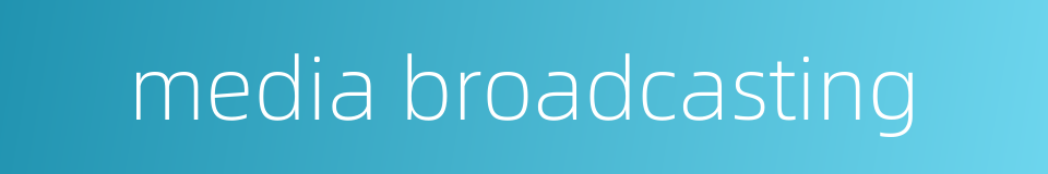 media broadcasting的同义词