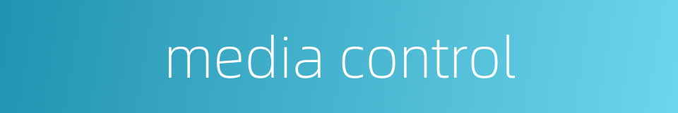 media control的同义词