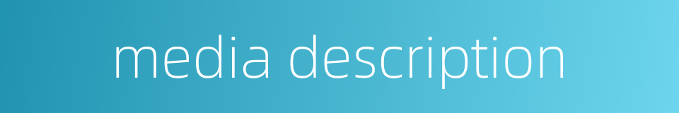 media description的同义词