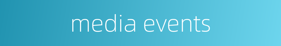 media events的同义词