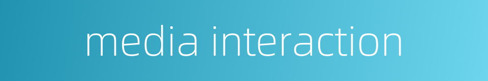 media interaction的同义词