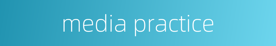 media practice的同义词