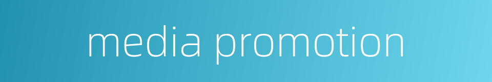 media promotion的同义词
