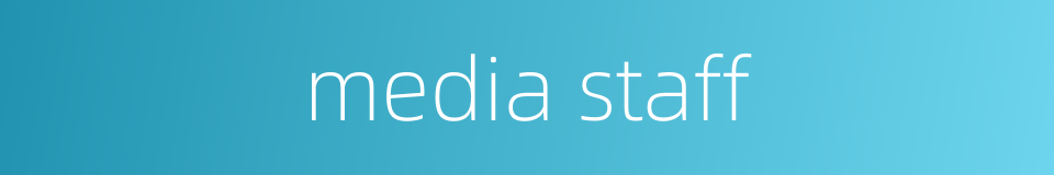 media staff的同义词