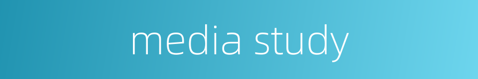 media study的同义词