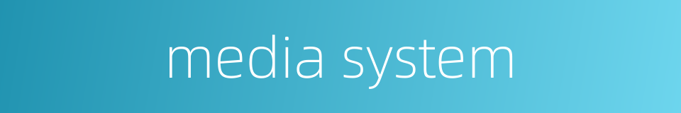 media system的同义词