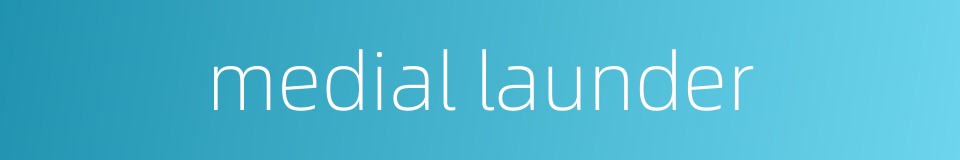 medial launder的同义词