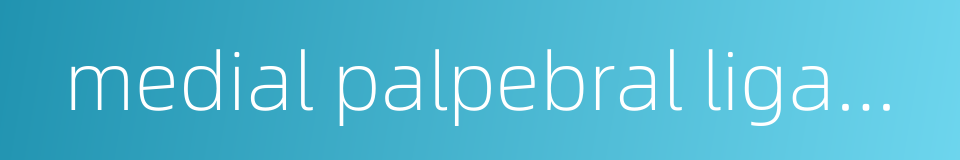 medial palpebral ligament的同义词