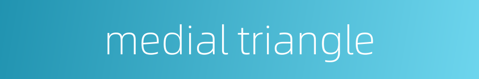 medial triangle的同义词