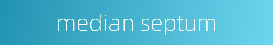 median septum的同义词