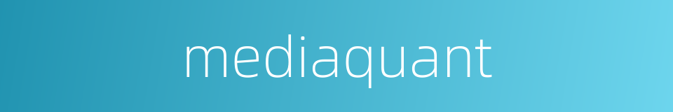 mediaquant的同义词