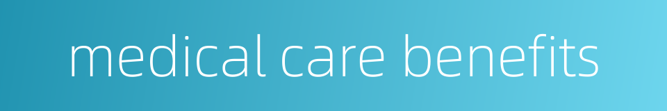 medical care benefits的同义词