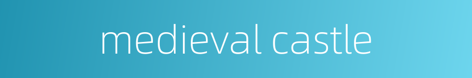 medieval castle的同义词
