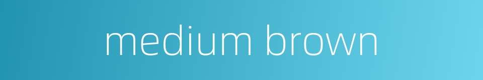 medium brown的同义词