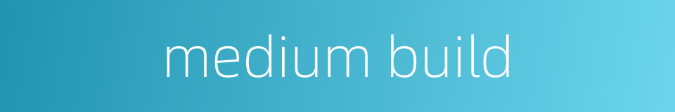 medium build的同义词