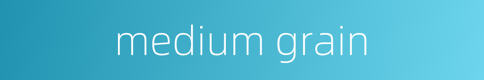 medium grain的同义词