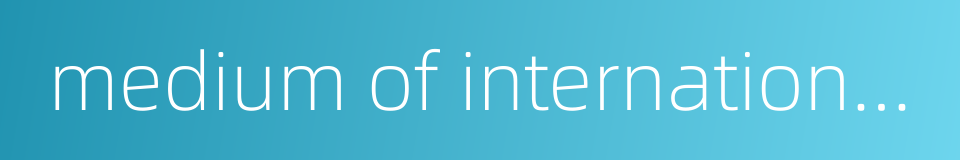 medium of international payment的同义词