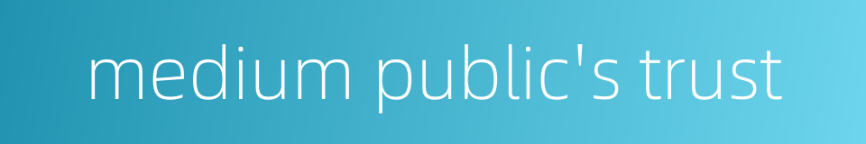 medium public's trust的同义词