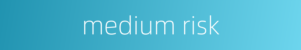 medium risk的同义词