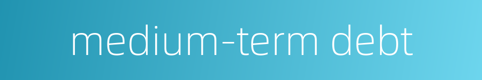 medium-term debt的同义词