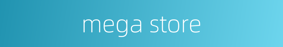 mega store的同义词