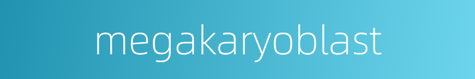 megakaryoblast的同义词
