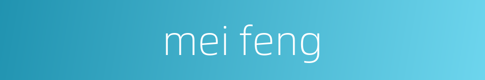 mei feng的同义词