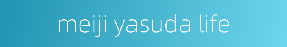 meiji yasuda life的同义词
