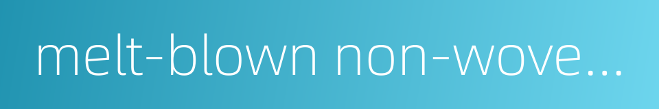melt-blown non-woven fabric的同义词