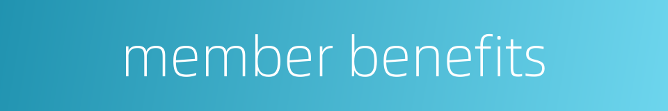 member benefits的同义词