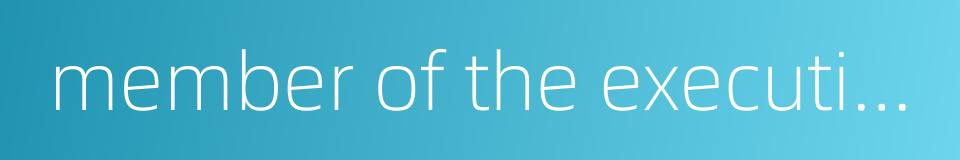 member of the executive council的同义词