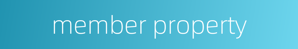 member property的同义词