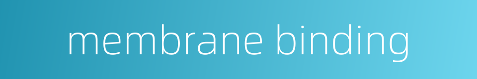 membrane binding的同义词