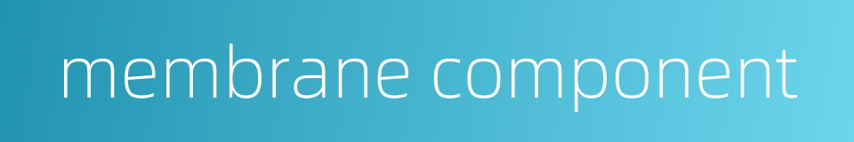 membrane component的同义词