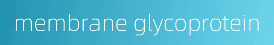 membrane glycoprotein的同义词