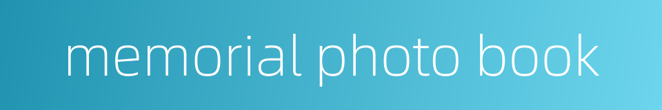 memorial photo book的同义词
