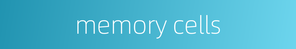 memory cells的同义词