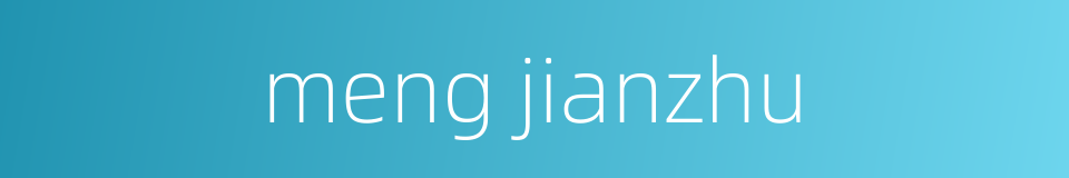 meng jianzhu的同义词