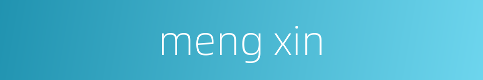 meng xin的同义词