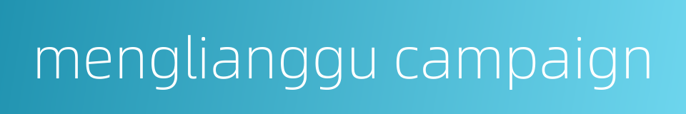 menglianggu campaign的同义词